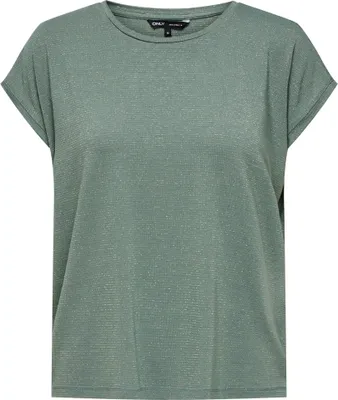 Produktbild von ONLY Modisches T-Shirt mit Glitzer Naht Rundhals Größe: XS