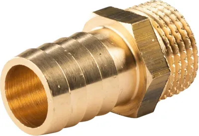 Produktbild von Messing Gewinde-Fitting Schlauchanschluss 1/2' AG (DN 15) Länge 16 mm - schwere Ausführung