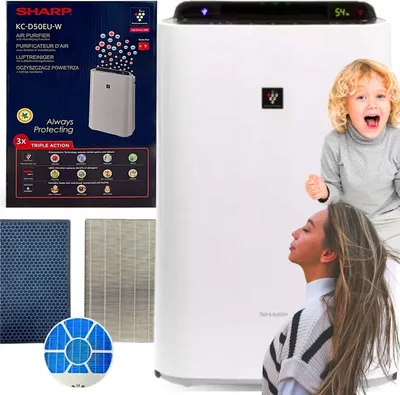 Produktbild von Sharp Luftreiniger Kc-D50Euw Hepa, Befeuchtung, Ionisierung, Leise