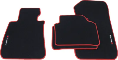 Produktbild von Fußmatten Sportline passend für BMW 3er E90 E91 Touring Kombi Limo Bj. 2005-2012, Bandeinfassung:Rot