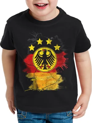 Produktbild von style3 Deutschland Wappen WM 2026 Kinder T-Shirt Fußball Weltmeisterschaft Fan-Outfit Bundesadler WM