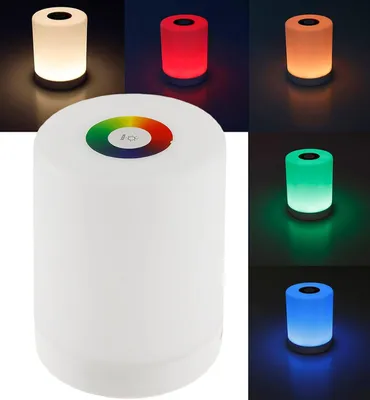 Produktbild von ChiliTec 23111 LED Akku-Tischleuchte mit Touch-Funktion Höhe 113mm, Warmweiß + RGB