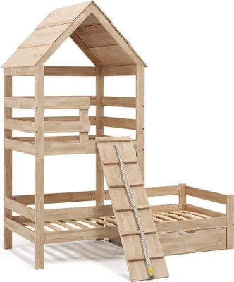 Produktbild von Vitalispa Hausbett Teddy, 90x200 cm mit Schublade, Naturholz