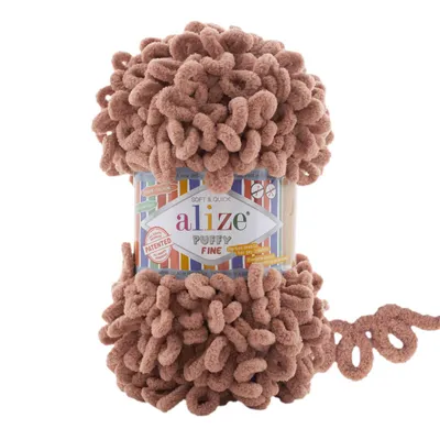 Produktbild von 100g Strickgarn ALIZE Puffy Fine, Fingerstrick Fingerstrick-Wolle ohne Nadel