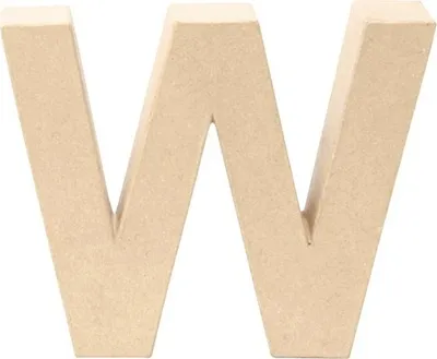 Produktbild von Glorex Papp-Buchstabe W 17,5 x 5,5 cm