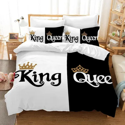 Obrázok produktu pre Sada posteľnej bielizne 220x240 cm, čierno-biela, mikrovlákno. Obsahuje: 1 obliečka na prikrývku, 2 obliečky na vankúše, zapínanie na zips