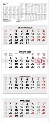 Produktbild von 4-Monatskalender rot 2027