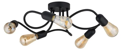 Produktbild von Deckenleuchte Metall E27 50 cm breit Schwarz Industrial Design Deckenlampe