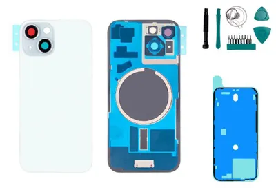 Produktbild von iPhone 15 Backcover Blau - Set