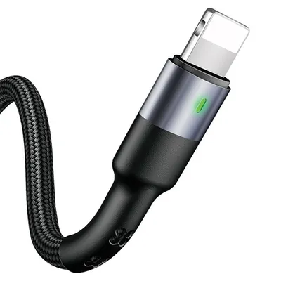 Produktbild von USAMS Lightning-Kabel 1 m Schnellladung Schwarz