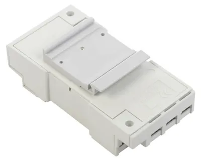 Zdjęcie produktu dla GZ14U – Wspornik, 10A, 250V AC, do listew R15, 4-pozycyjny, kolor szary, z zaciskami śrubowymi, montowany na szynie