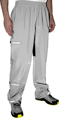 Produktbild von Valkental® Ultimative Fahrrad Regenhose für Radfahrer - Wasserdichte & reflektierende Fahrradhose für Damen & Herren - schwarz vollreflektierend