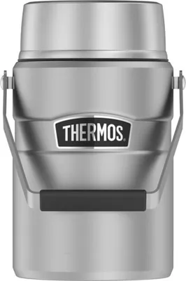 Produktbild von THERMOS Speisegefäß Stainless King, Edelstahl mattiert 1,2 l, hält 12 Stunden heiß, inkl. 2 Portioneneinsätze, spülmaschinenfest, absolut dicht, BPA-Frei - 4001.205.120