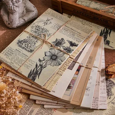 Zdjęcie produktu dla Papier do scrapbookingu - 120 arkuszy, format 20 x 14 cm, akcesoria w stylu vintage