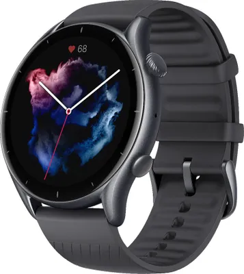 Produktbild von Inteligentny zegarek Amazfit GTR 3, 450mAh, wyświetlacz AMOLED 1,39", 454x454, Bluetooth 5.1, GPS, GLONASS, Galileo, BDS, QZSS, wodoodporność 5ATM, ponad 150 trybów sportowych - Czarny