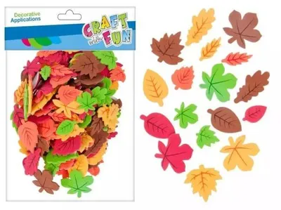Immagine prodotto di Decorazione. Foglie autunnali, autoadesive, 180 pezzi
