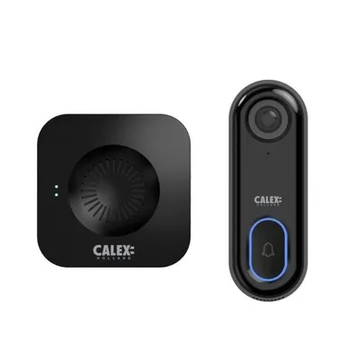 Immagine prodotto di Set campanello video intelligente Calex 1080P, Wi-Fi, audio bidirezionale, sensore di movimento, Nero