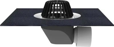 Produktbild von HL Hutterer & Lechner HL64H, Dachablauf, DN75/110, waagrecht, mit Bitumenmanschette, 1 Stk.