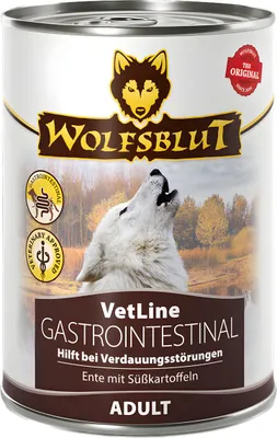 Produktbild von WOLFSBLUT VetLine Gastrointestinal Duck - Nassfutter für Hunde - 395g