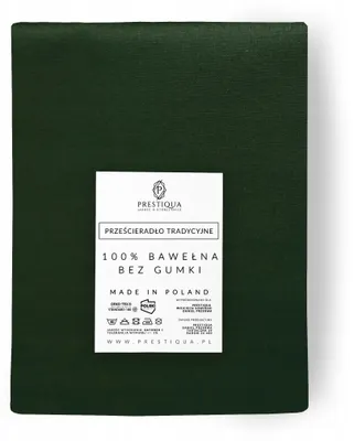 Produktbild von Prestiqua Baumwoll-Bettlaken ohne Gummizug 160x220 cm Polnisch