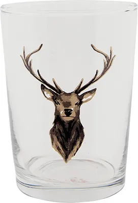 Produktbild von Clayre & Eef Wasserglas 400 ml Braun Glas Rentier
