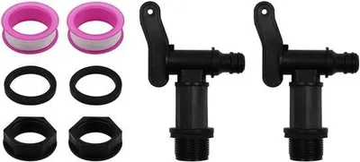 Image de Robinet de vidange d'eau de pluie noir en plastique
