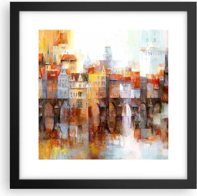 Produktbild von Gerahmtes Poster - Schwarzer Rahmen - Stadt Mietshaus - 30x30 cm - Wand Bild - Wanddeko - Wandbilder - Kunstposter - Wandposter - Bilderrahmen - Bilder - Kunstdruck - Wandbild - P2BAC30x30-3476