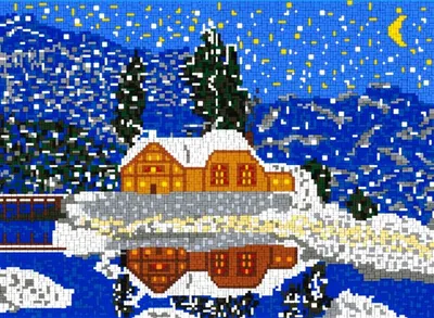 Produktbild von Stick it® Verschneites Haus am See ca. 8.800 Teile Nr. 42354