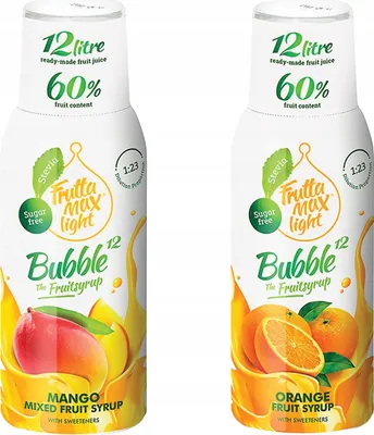 Immagine prodotto di Sciroppi Fruttamax Mango Arancione Light , 500 ml, 2 pezzi