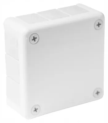Zdjęcie produktu dla Puszka hermetyczna natynkowa biała 98x98x42 IP55 Viplast 04101