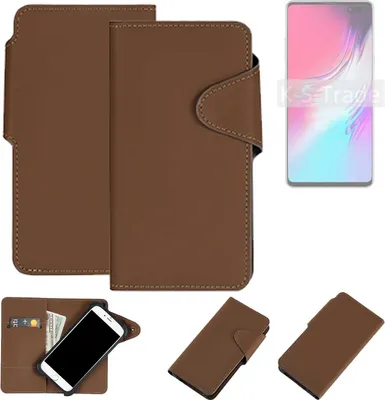 Produktbild von K-S-Trade Schutzhülle Klapphülle Kunstleder für Samsung Galaxy S10 braun Handy Hülle Wallet Case