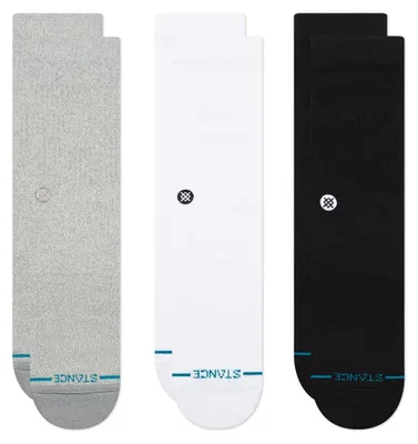 Produktbild von Stance Icon 3 Pack Crew Socken Schwarz Weiss Grau