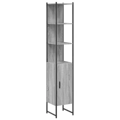 Produktbild von Badschrank Grau Sonoma 33x33x185,5 cm Holzwerkstoff
