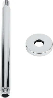 Productafbeelding van Douche Verlengbuis - Douche Arm - Badkamer Upgraden - Verchroomd Roestvrij Staal - 25 cm - Zilverkleurig