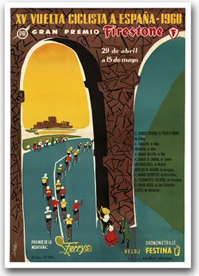 Produktbild von Poster - Canvas - Leinwand - 59,4 cm x 84,1 cm - Fotoposter - Leinwandkunst - Vuelta a Espana Cicilista