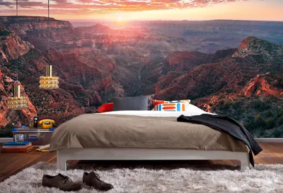 Produktbild von Komar Vlies Fototapete - The Canyon - Größe: 400 x 250 cm (Breite x Höhe) - 4 Bahnen, Wohnzimmer, Schlafzimmer, Tapete