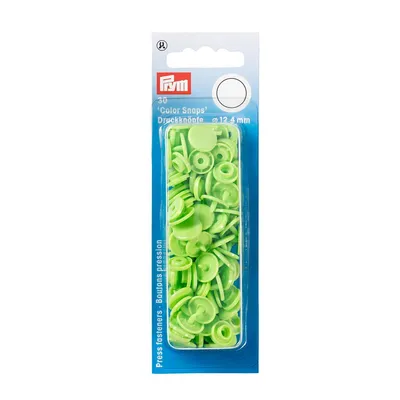 Obrázek produktu pro Prym 393144, Druky (patentky), Polyoxymetylen (POM), Zelená, Matný, Kulatý, 1,24 cm