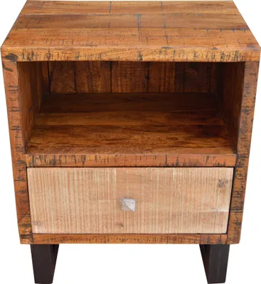 Produktbild von Beistellschrank, Nachtschränkchen, Beistelltisch mit Ablage - Modell 5, Braun, Holz, 60*50*34 cm, Kleine Schränke