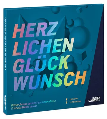Produktbild von Jochen Schweizer Geschenkbox Herzlichen Glückwunsch; Erlebnis verschenken oder selbst erleben;