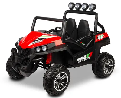 Imagen del producto de Vehículo eléctrico grande para niños, tipo todoterreno, modelo Grand Buggy, color rojo