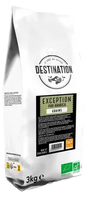 KAWA ZIARNISTA ARABICA 100 % EXCEPTION FAIR FOR LIFE BIO 3 kg - DESTINATION