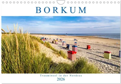 Produktbild von BORKUM Trauminsel in der Nordsee (Wandkalender 2026 DIN A4 quer), CALVENDO Monatskalender