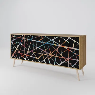 Immagine prodotto di Spacerebels cassettiera a 3 ante - credenza cassettiera - credenza alta - mobile armadio - soggiorno camera da letto - 57,5×164,5×42 (HxLxP)