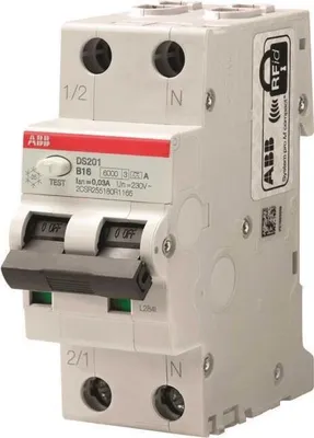 Image de ABB DS201 B10 A30 FI/LS-Schalter 6kA 1P+N TypA B10 30mA (2CSR255180R1105)