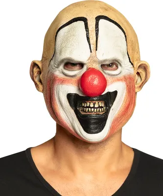 Obrázek produktu pro Maska klauna zabijáka Halloweenská maska bílo-červeno-černá