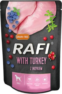 Produktbild von DOLINA NOTECI RAFI - Nasses Hundefutter - Truthahn  Heidelbeere  Preiselbeere 300 g