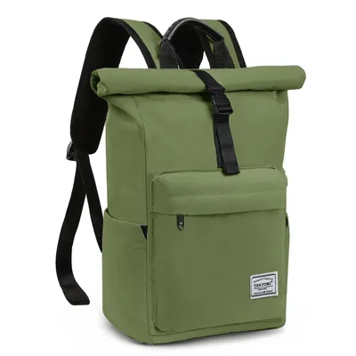 Produktbild von Cityrucksack Rolltop Rucksack Damen Herren, Rucksack Laptop Tasche 15,6 Zoll, Backpack Daypack für Schule,Fahrradfahren,Freizeit und Reise
