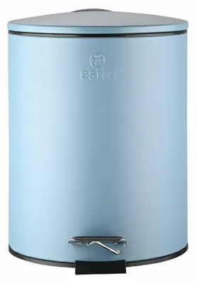 Produktbild von Estia Mülleimer Abfallbehälter Mülltonne 5L Abfalleimer mit Deckel blau Badezimmer