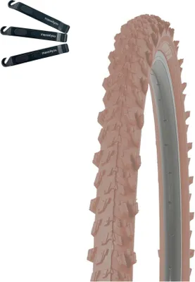 Produktbild von 1 x Kenda 24" Pyscho K-829 MTB Fahrradreifen in Braun 50-507 (24 x 1,95) inkl. maxxi4you Reifenheber