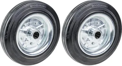 Produktbild von 200mm Vollgummirad, Stahlkern, 200kg pro Stück, 8" LKW-Räder - 2er Set